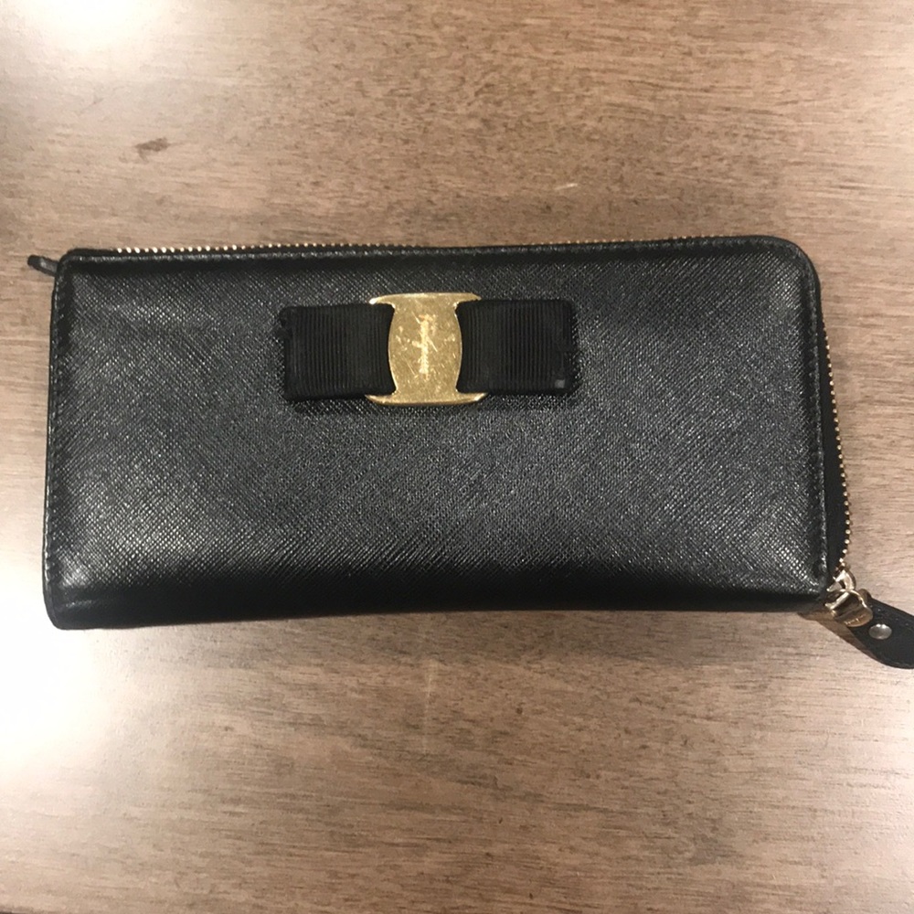 Black leather wallet